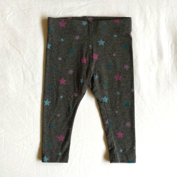 george charcoal gray with colorful stars leggings 12 months baby girl - Picture 1 of 5